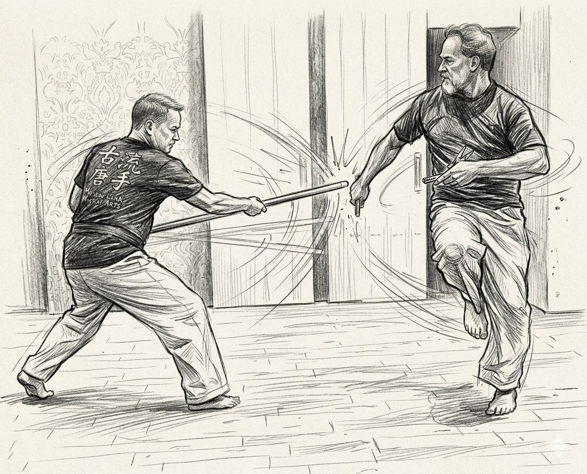 Missing Link Martial Arts Tuite and Kakie practice